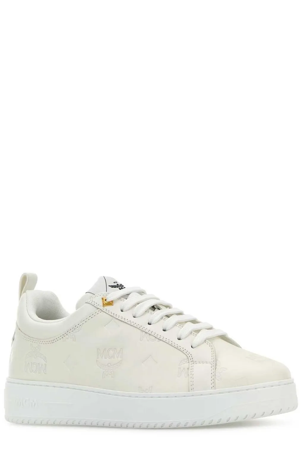 Mcm Logo-Embossed Lace-Up Sneakers
