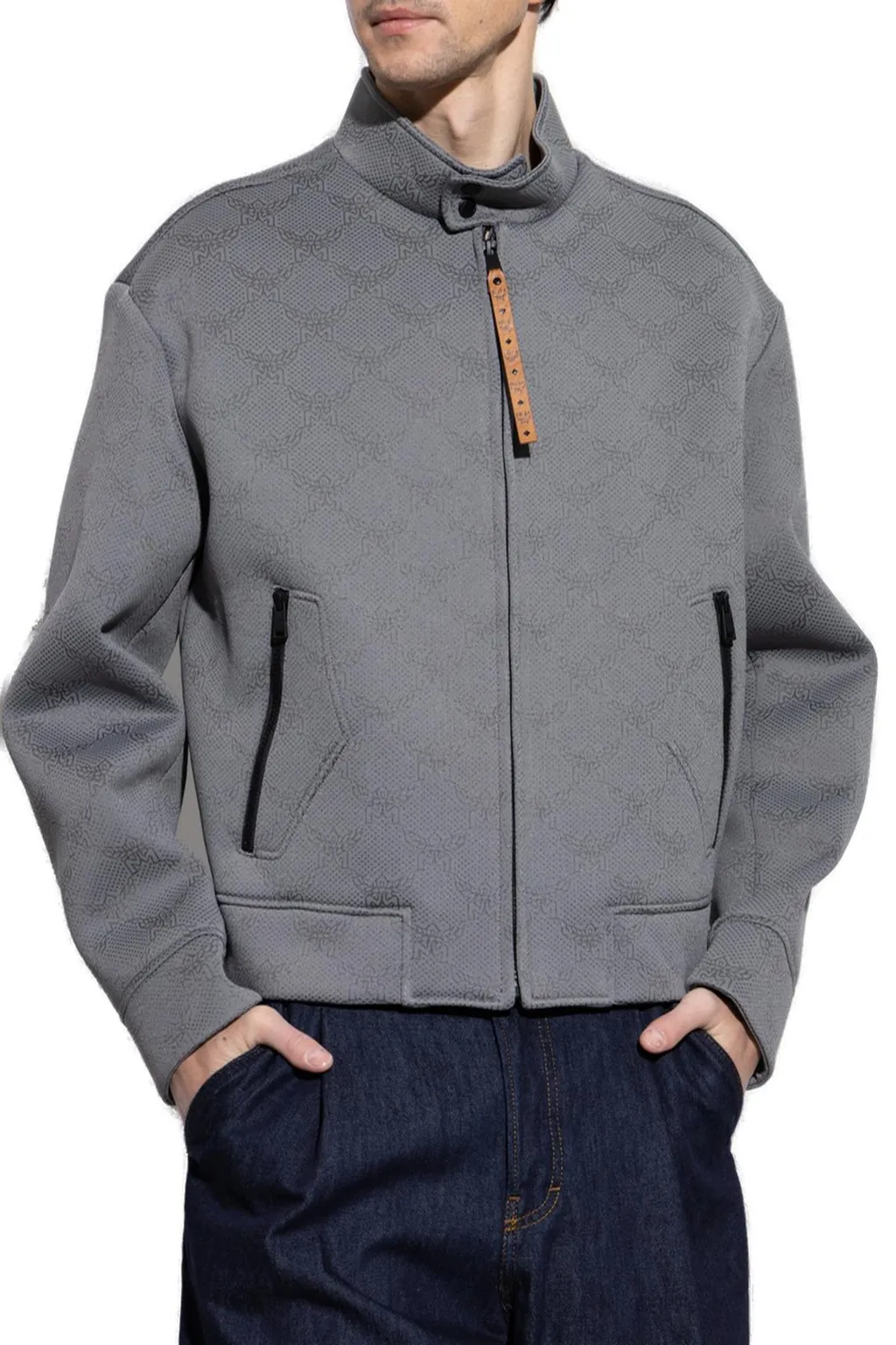 Mcm Monogram Jacquard Zipped Jacket