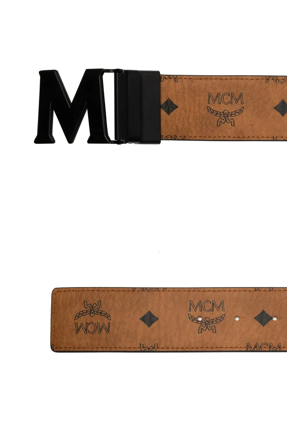 Mcm Classic Logo Detailed Buckle Belt