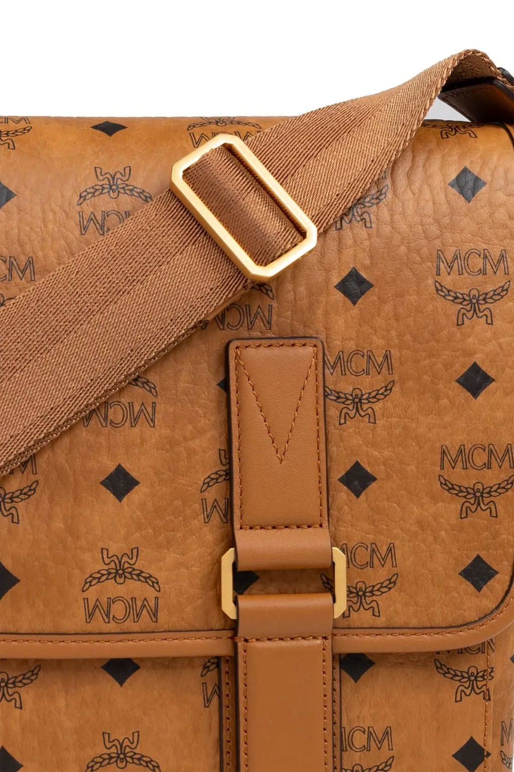 Mcm Monogrammed Messenger Bag