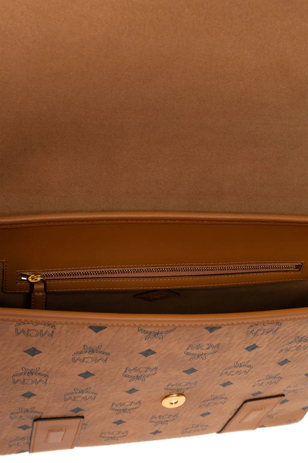 Mcm Monogrammed Messenger Bag