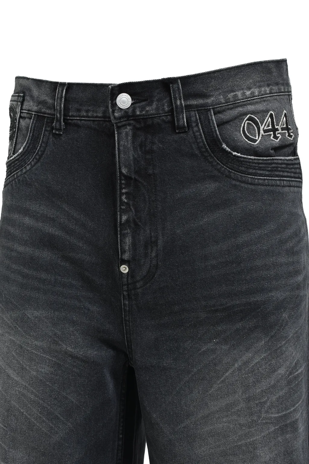 Chain ​​Eagle Patch Denim Pants / Blk