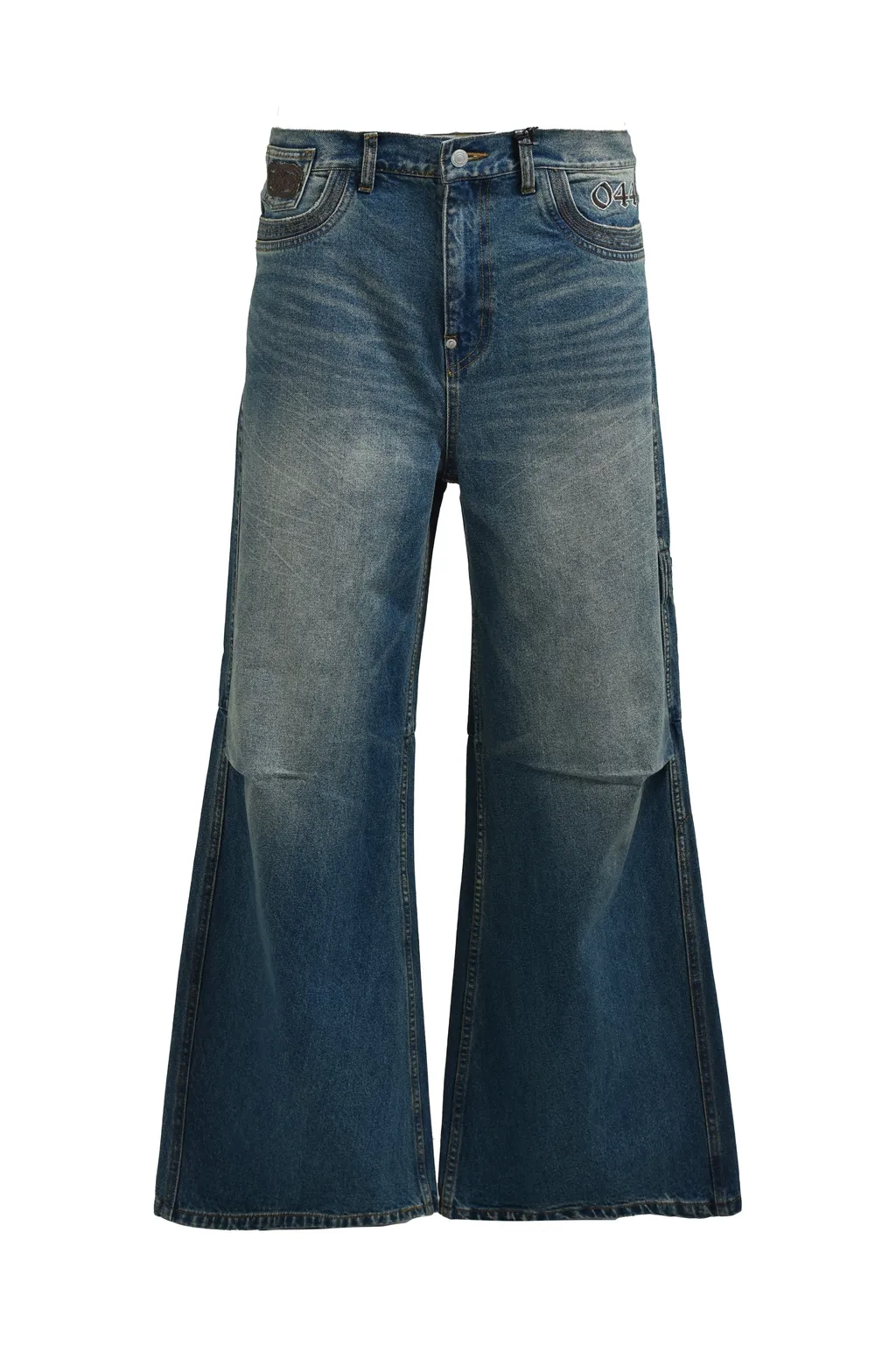 Chain ​​Eagle Patch Denim Pants / Ind