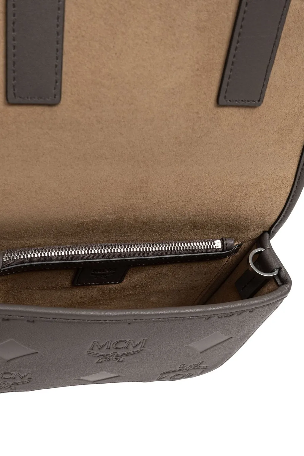 Mcm Logo Embossed Shoulder Bag
