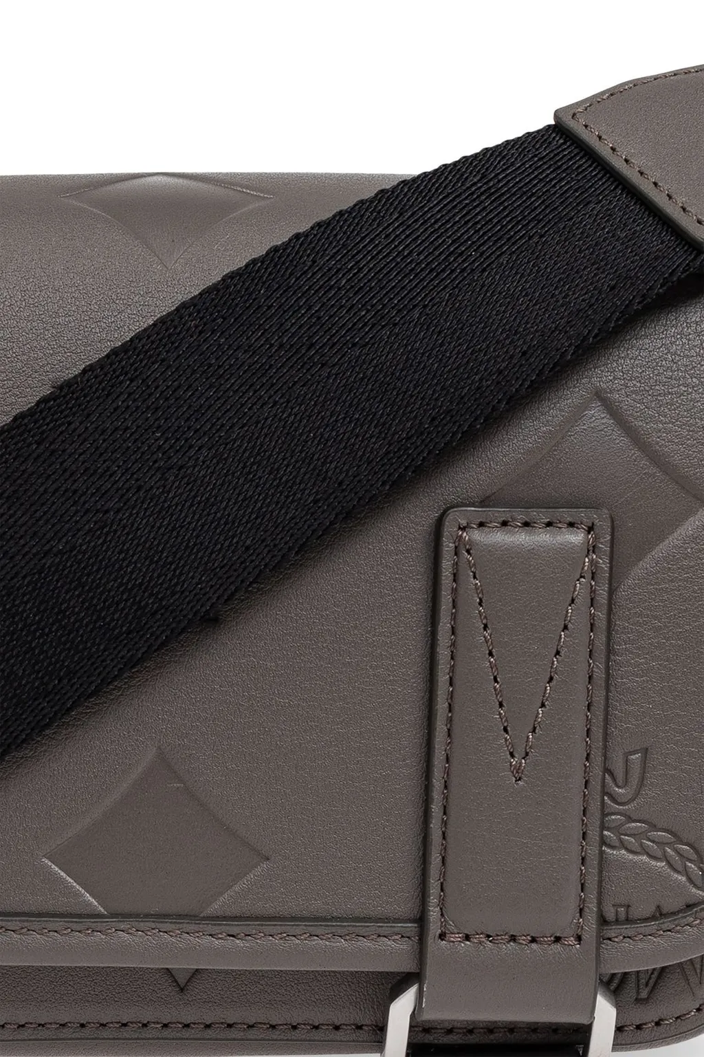 Mcm Logo Embossed Shoulder Bag