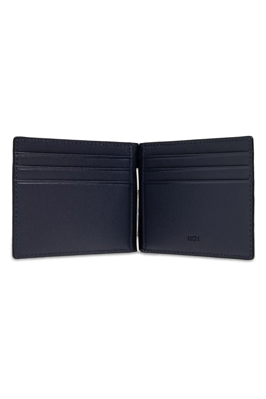 Mcm Logo Embossed Bifold Wallet