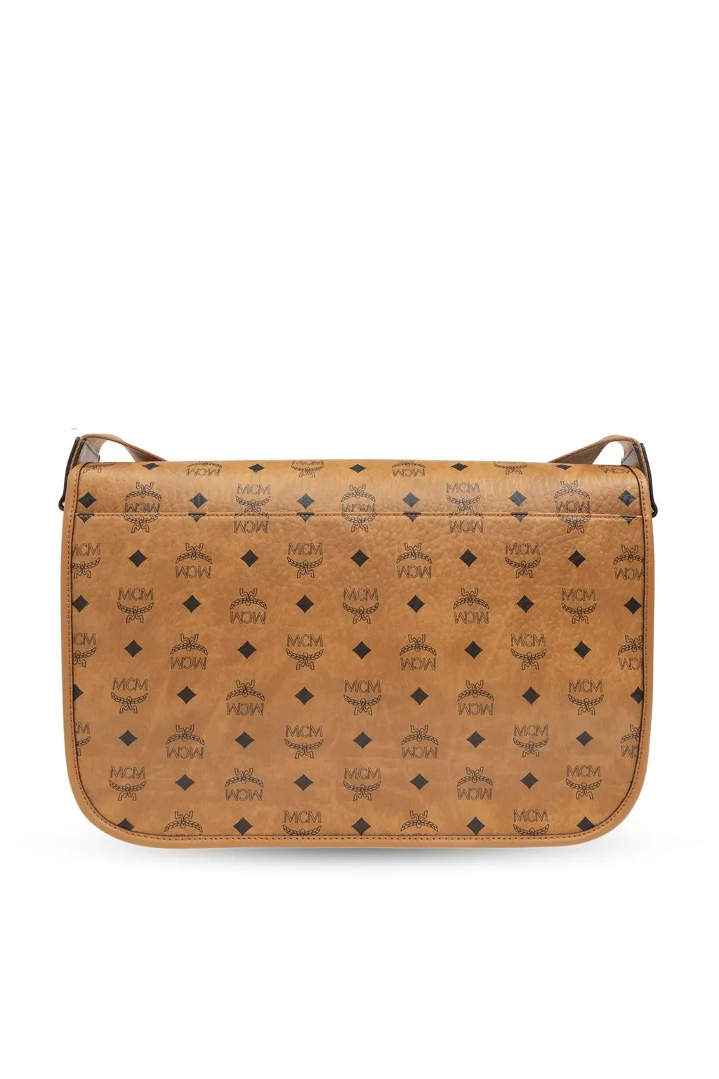 Mcm Logo-Printed Foldover-Top Shoulder Bag