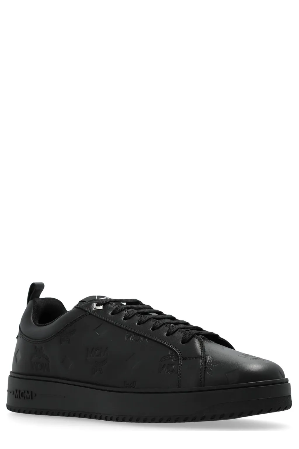 Mcm Logo-Embossed Lace-Up Sneakers