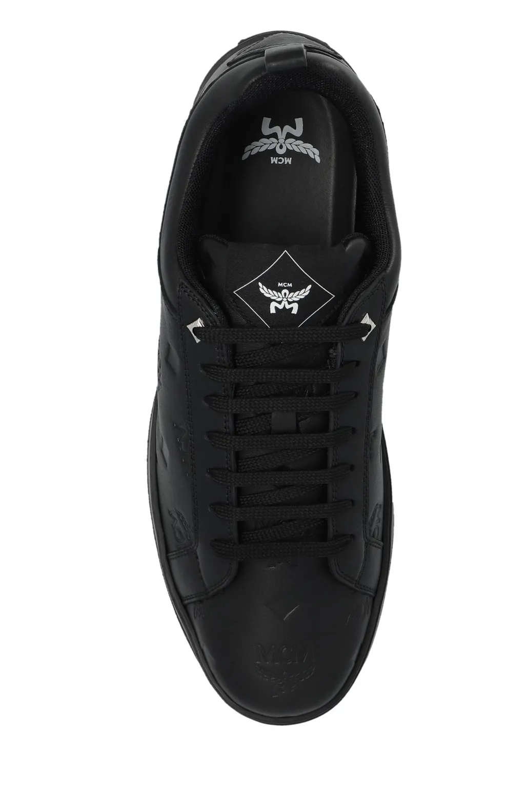 Mcm Logo-Embossed Lace-Up Sneakers