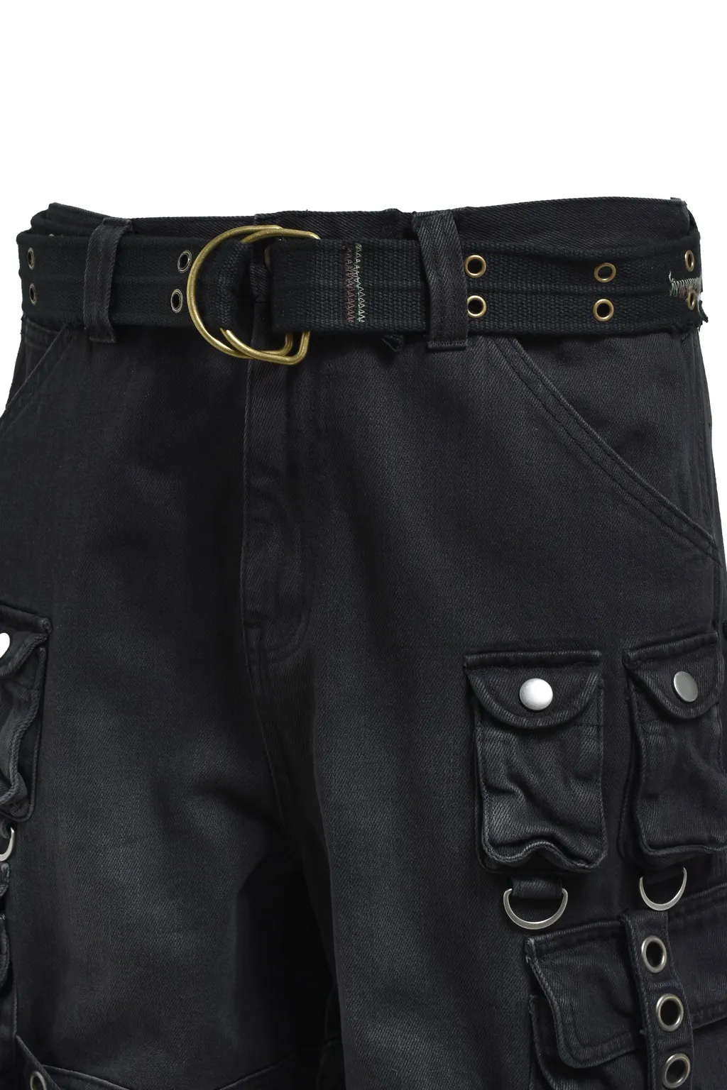 Bleach Cargo Pants W/Belt/Blk