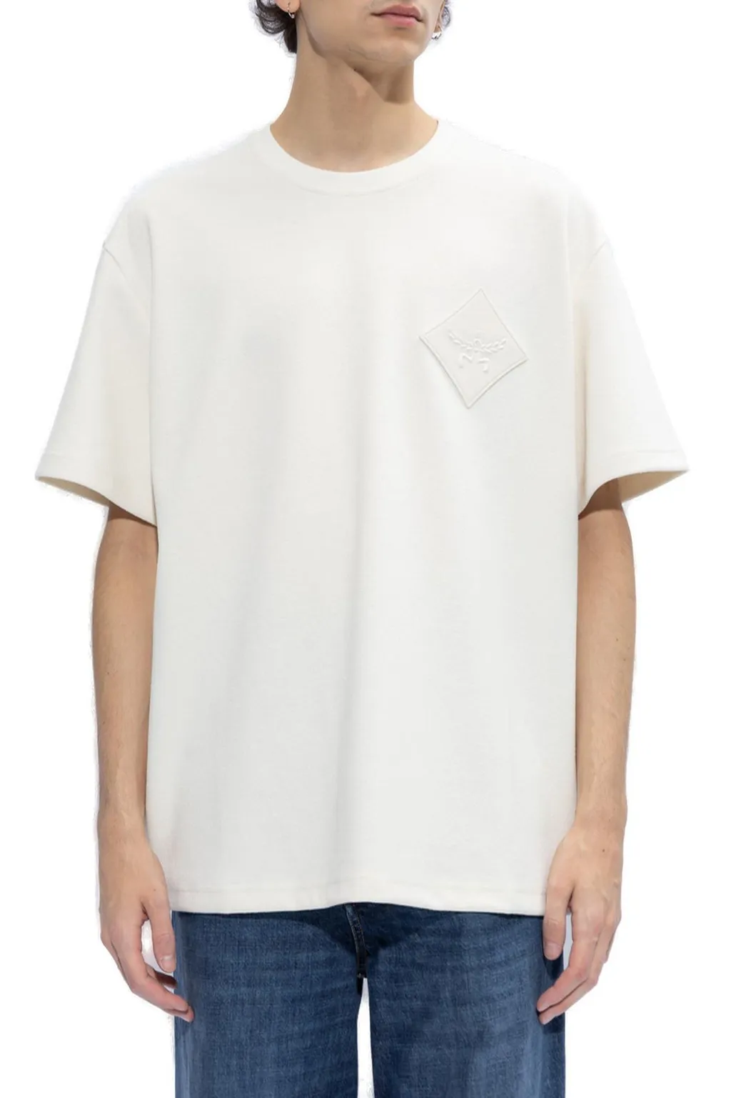Mcm Logo Patch Crewneck T-Shirt