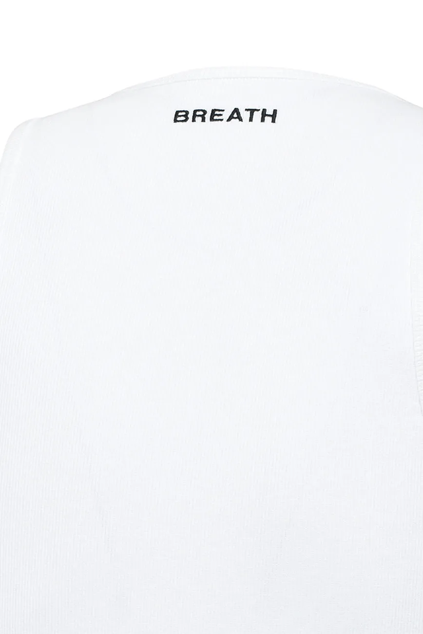 Logo Rib Tank Top / Wht
