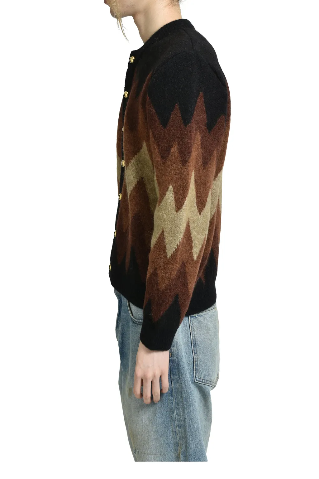 Degrade Jacquard Cardigan / Brw Bei