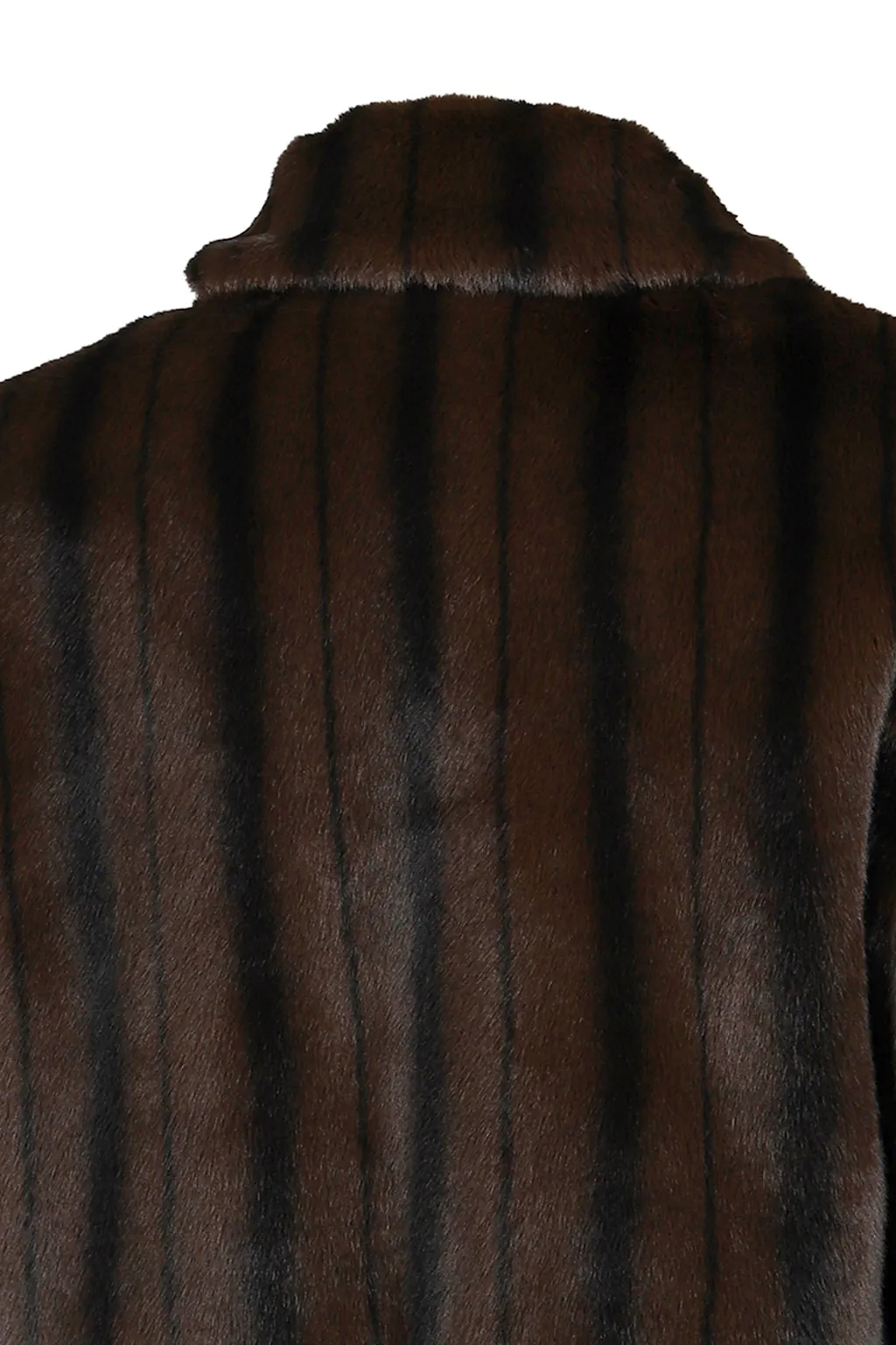 Faux-Mink Harrington Jacket / Blk Brw
