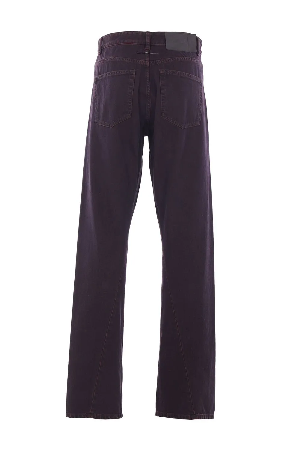 Mm6 Maison Margiela Logo Patch Wide Leg Jeans