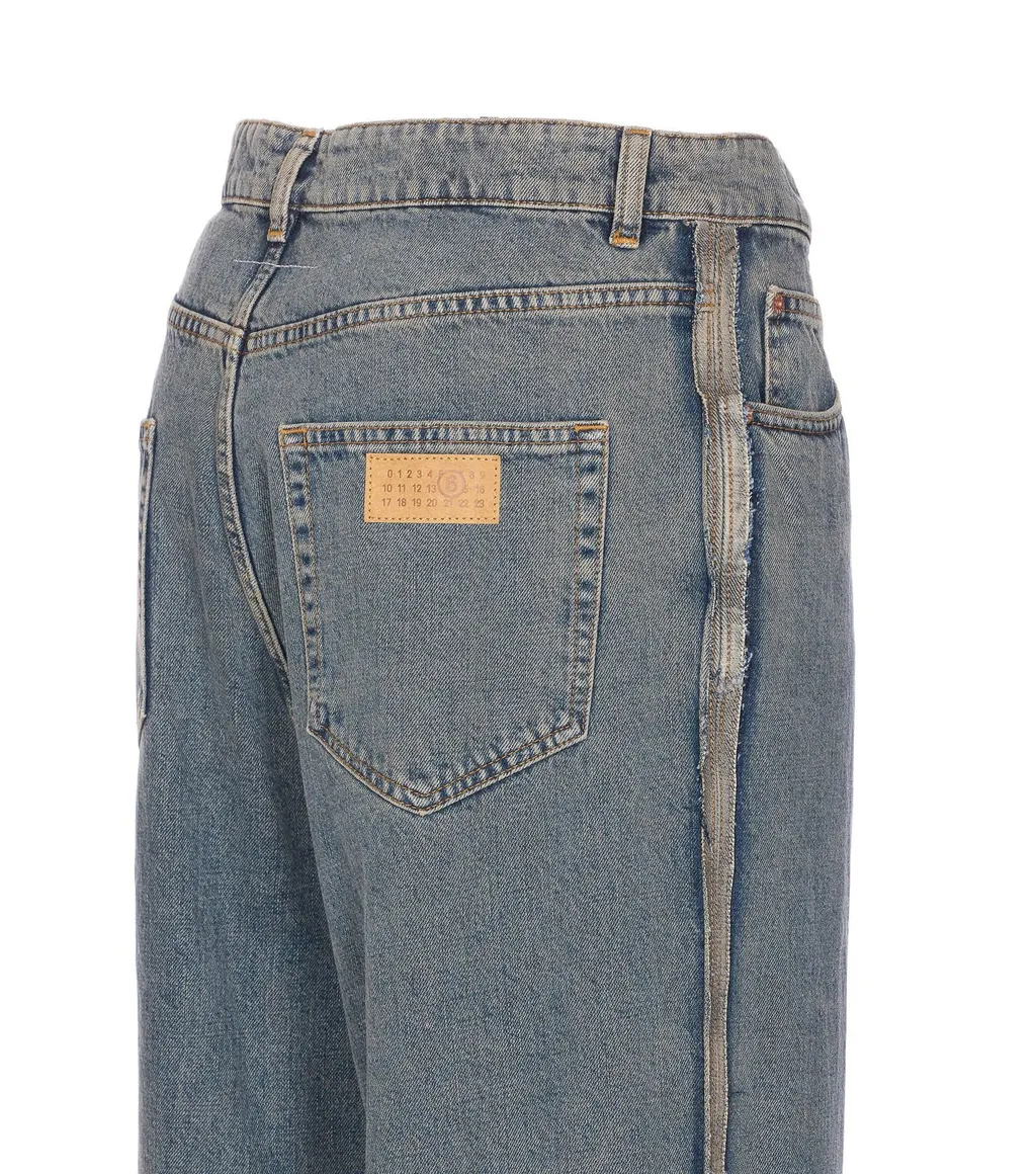 Mm6 Maison Margiela Distressed Straight-Leg Jeans