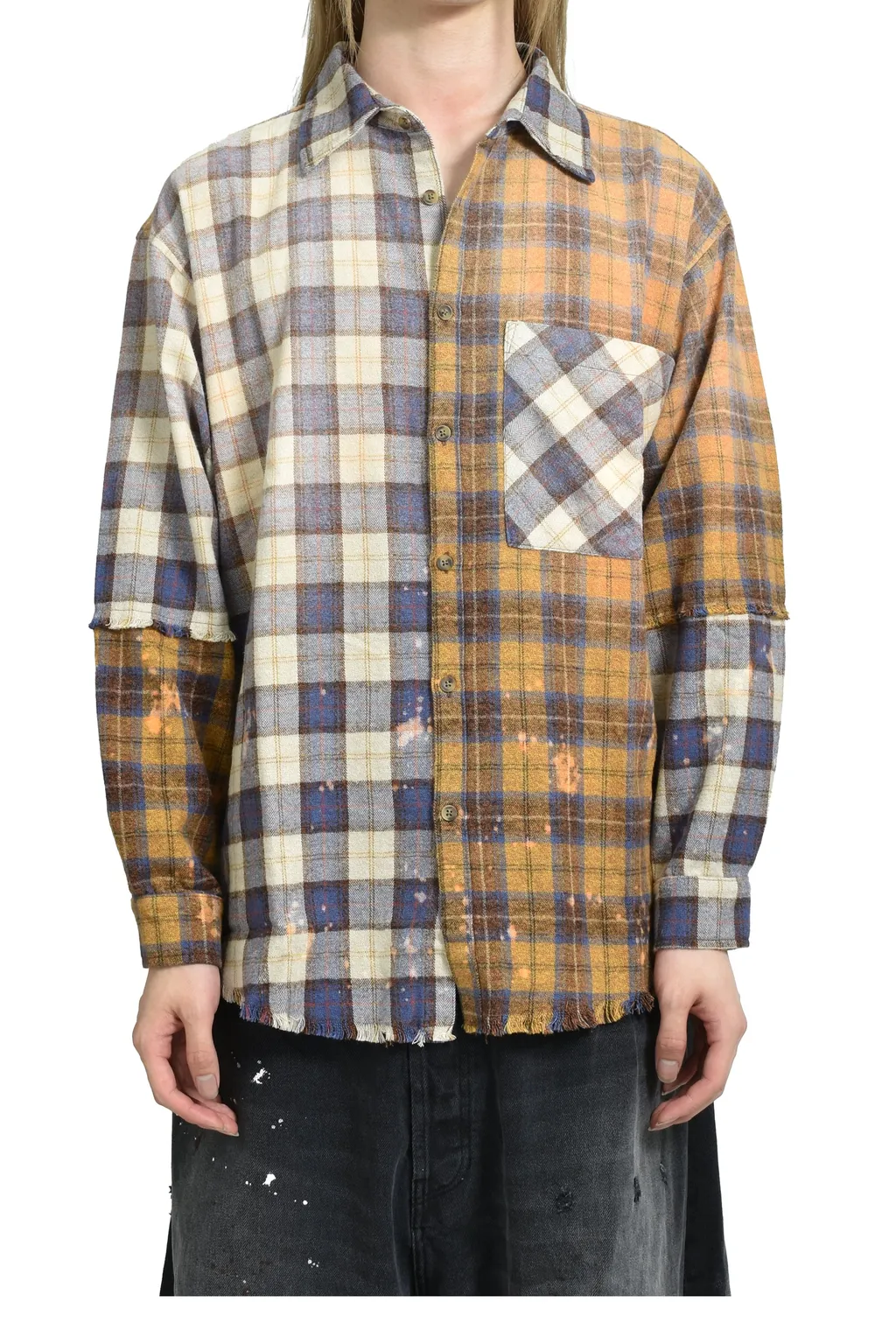 Patchwork Logo Flannel / Brw Multi
