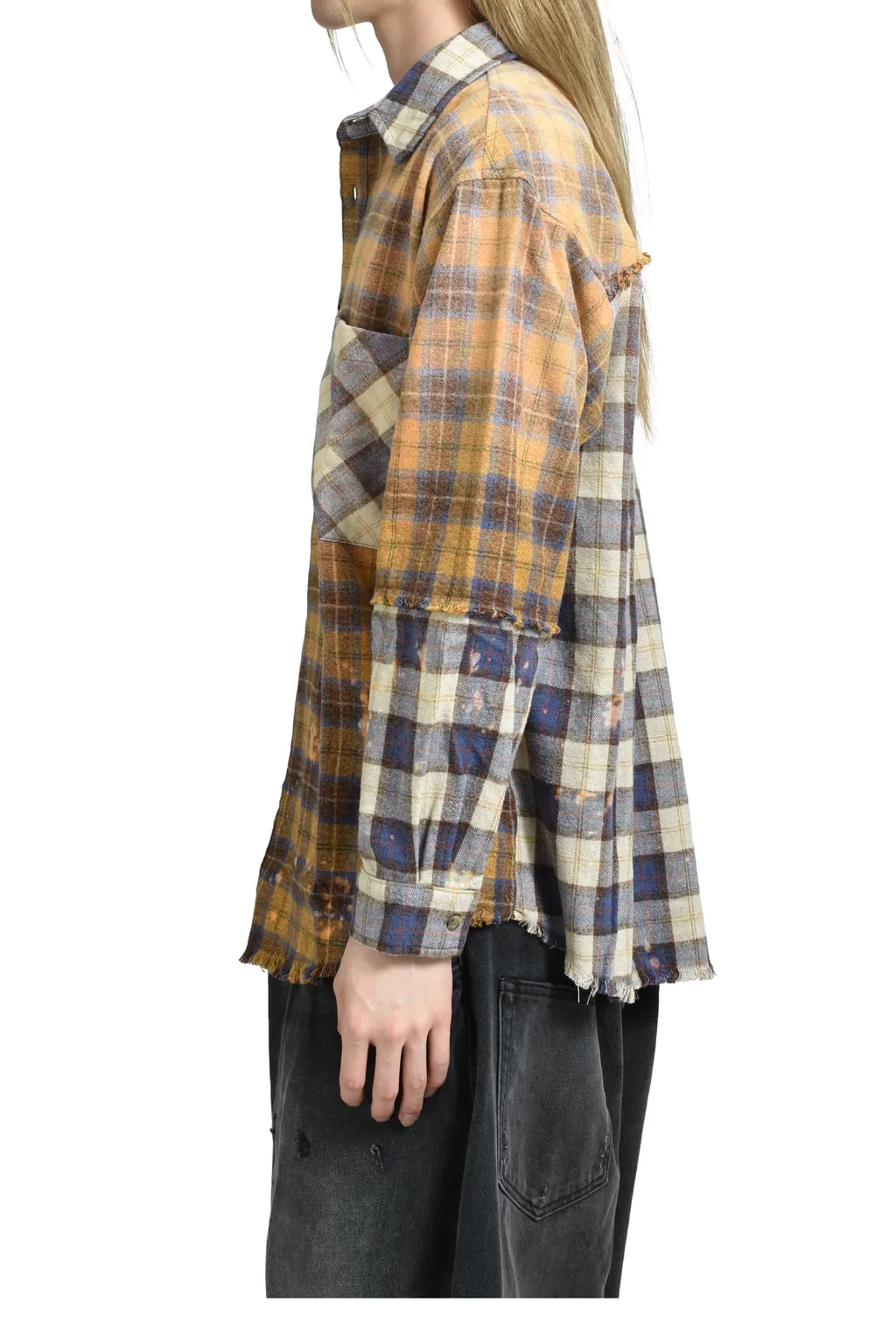 Patchwork Logo Flannel / Brw Multi
