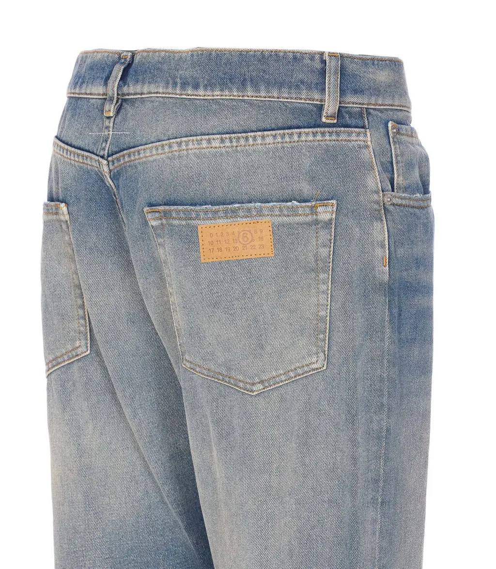 Mm6 Maison Margiela Logo Patch Bootcut Jeans
