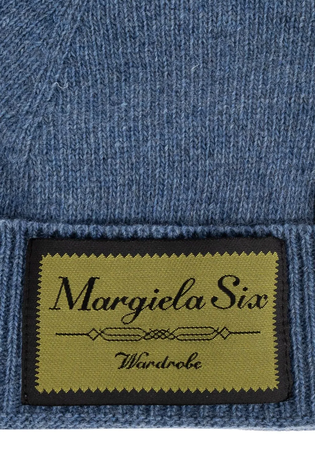 Mm6 Maison Margiela Logo Patch Knitted Beanie