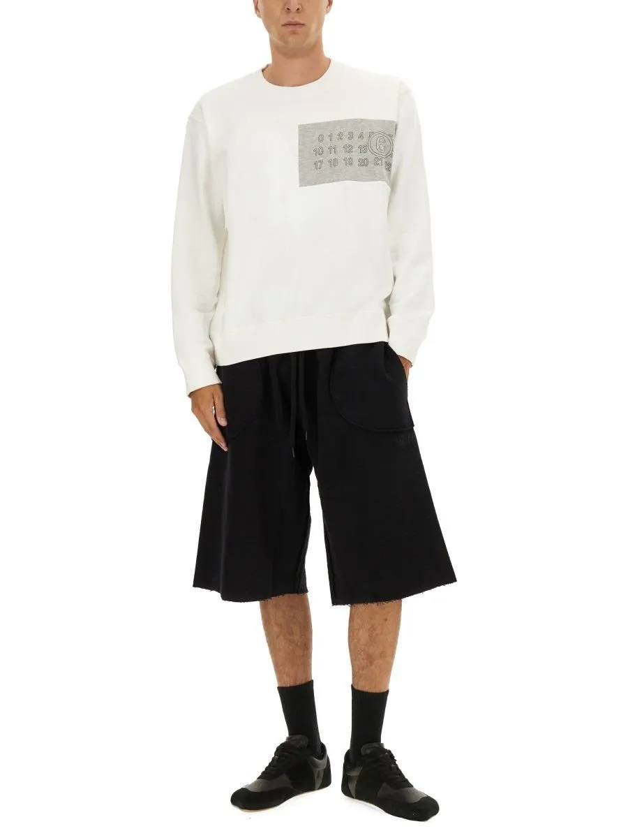 Mm6 Maison Margiela Logo Detailed Crewneck Sweatshirt