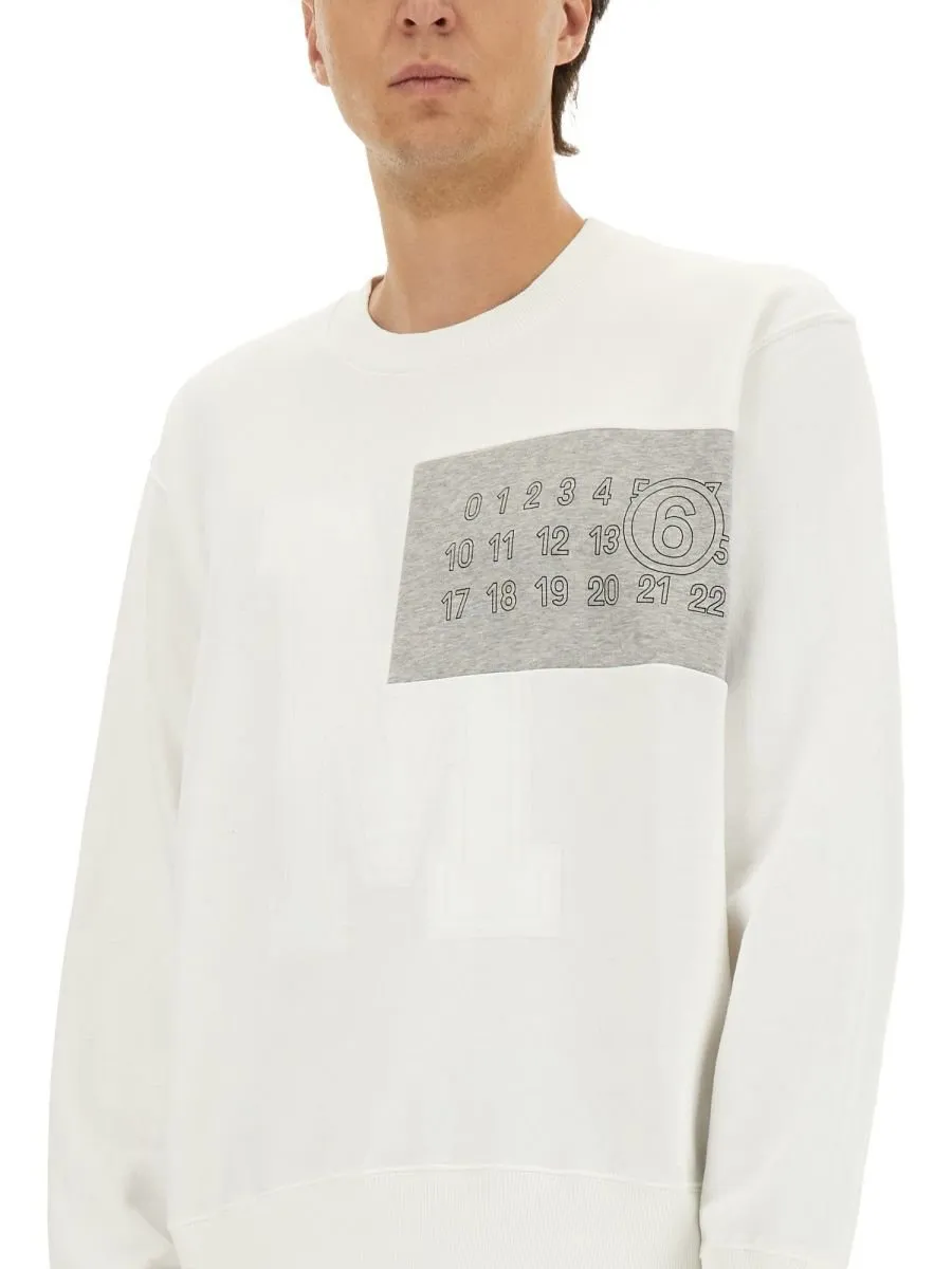 Mm6 Maison Margiela Logo Detailed Crewneck Sweatshirt