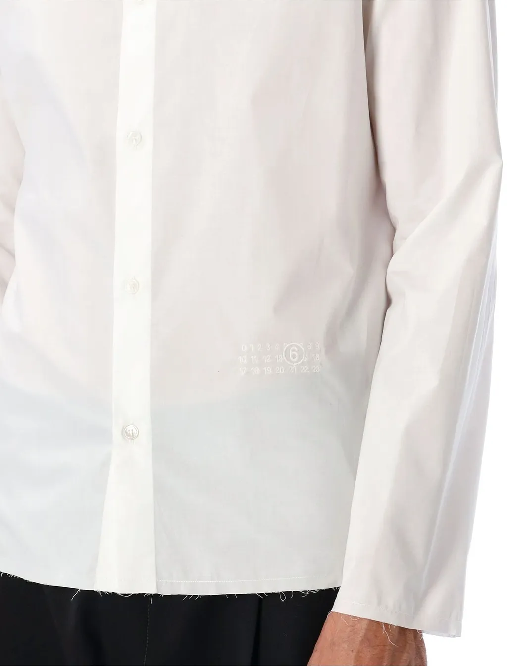 Mm6 Maison Margiela Logo Embroidered Shirt