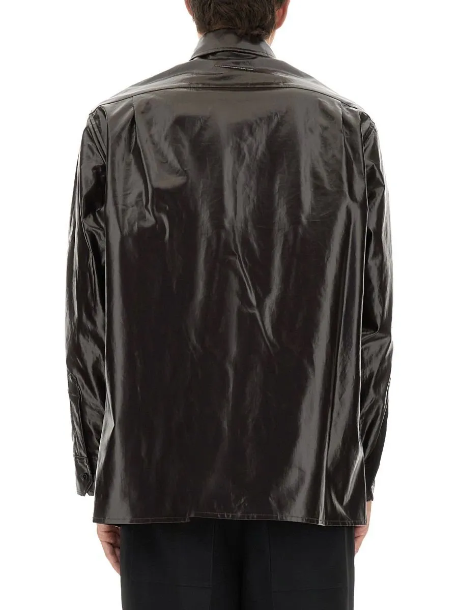Mm6 Maison Margiela Shiny Coated Shirt