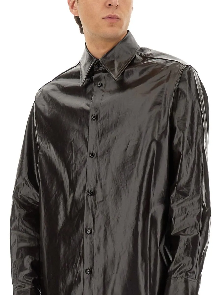 Mm6 Maison Margiela Shiny Coated Shirt