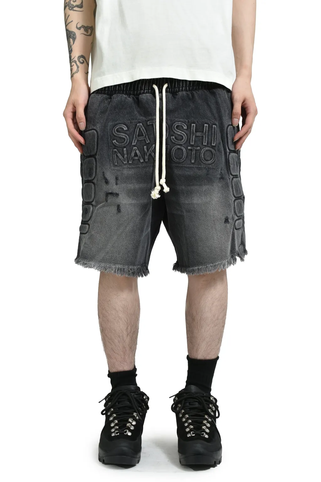 Denim Moto Short / Black Denim