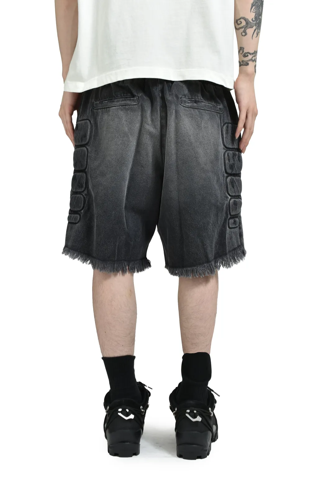 Denim Moto Short / Black Denim