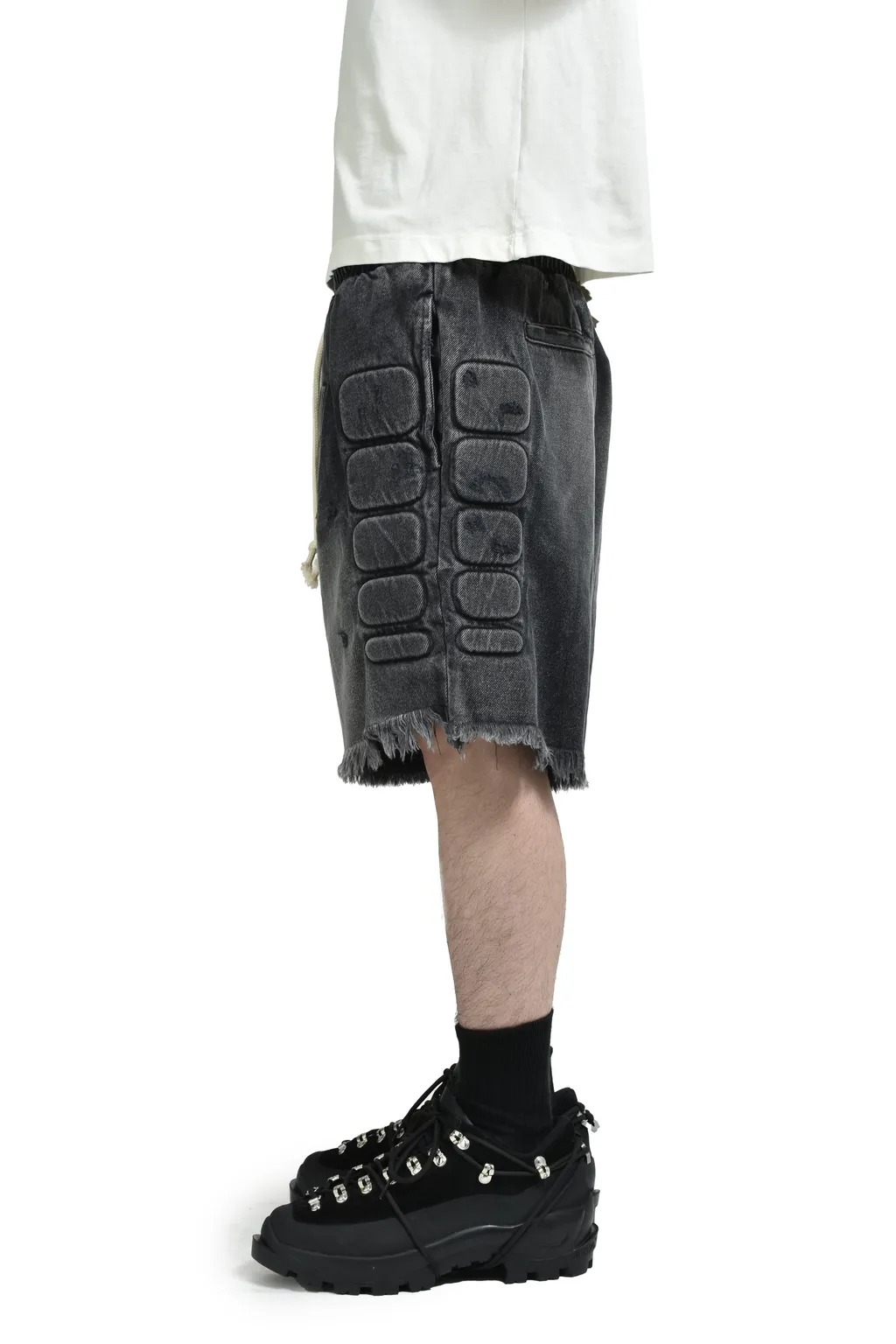 Denim Moto Short / Black Denim