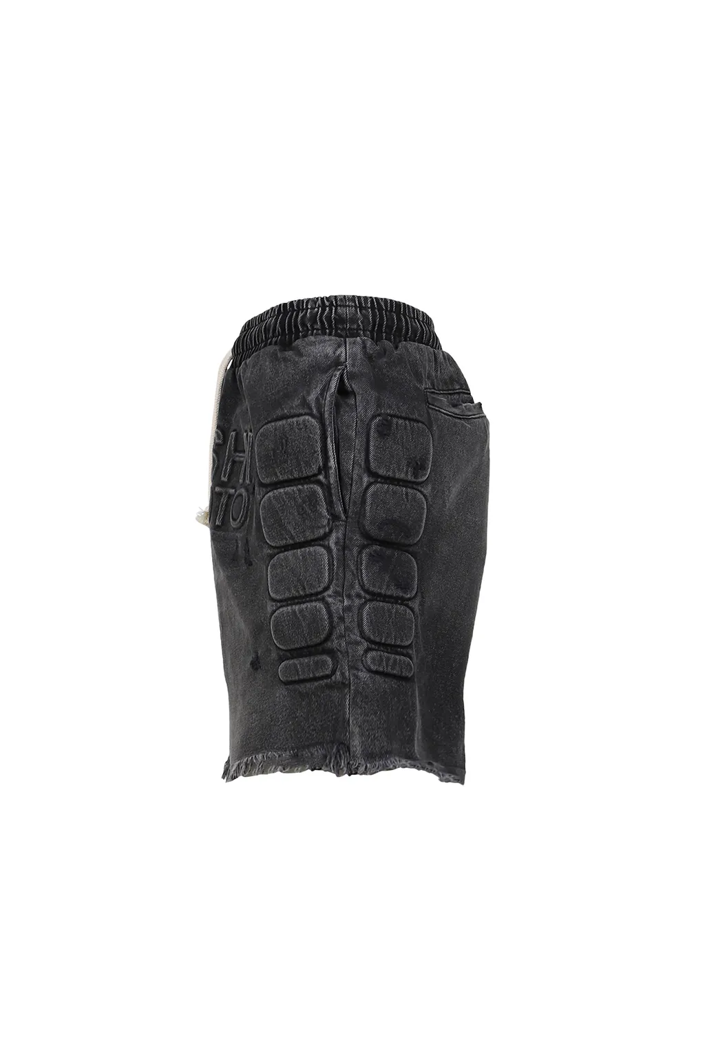 Denim Moto Short / Black Denim