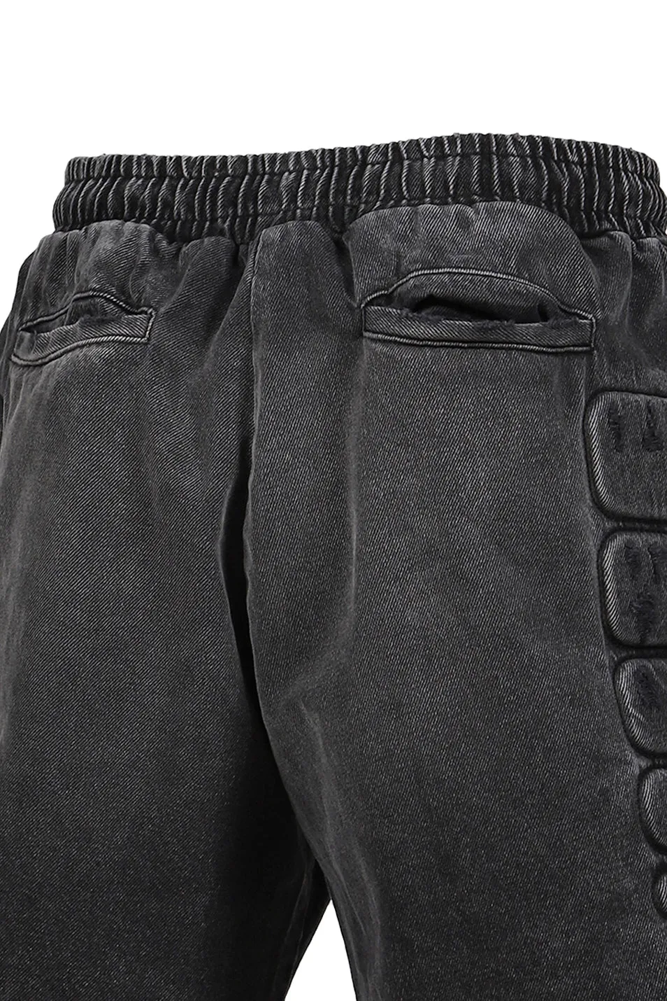 Denim Moto Short / Black Denim