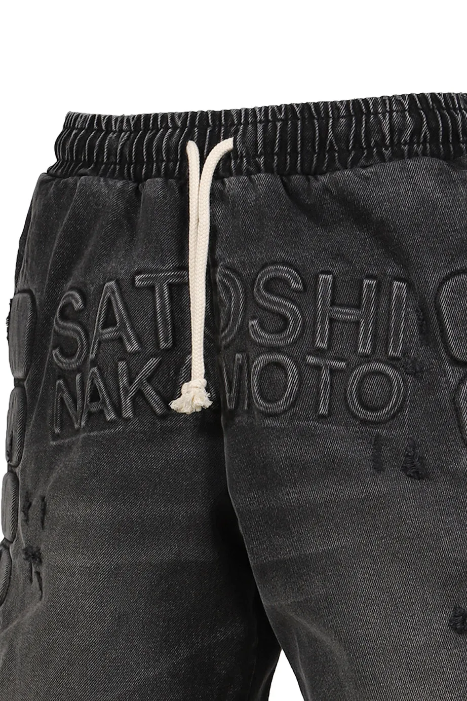 Denim Moto Short / Black Denim