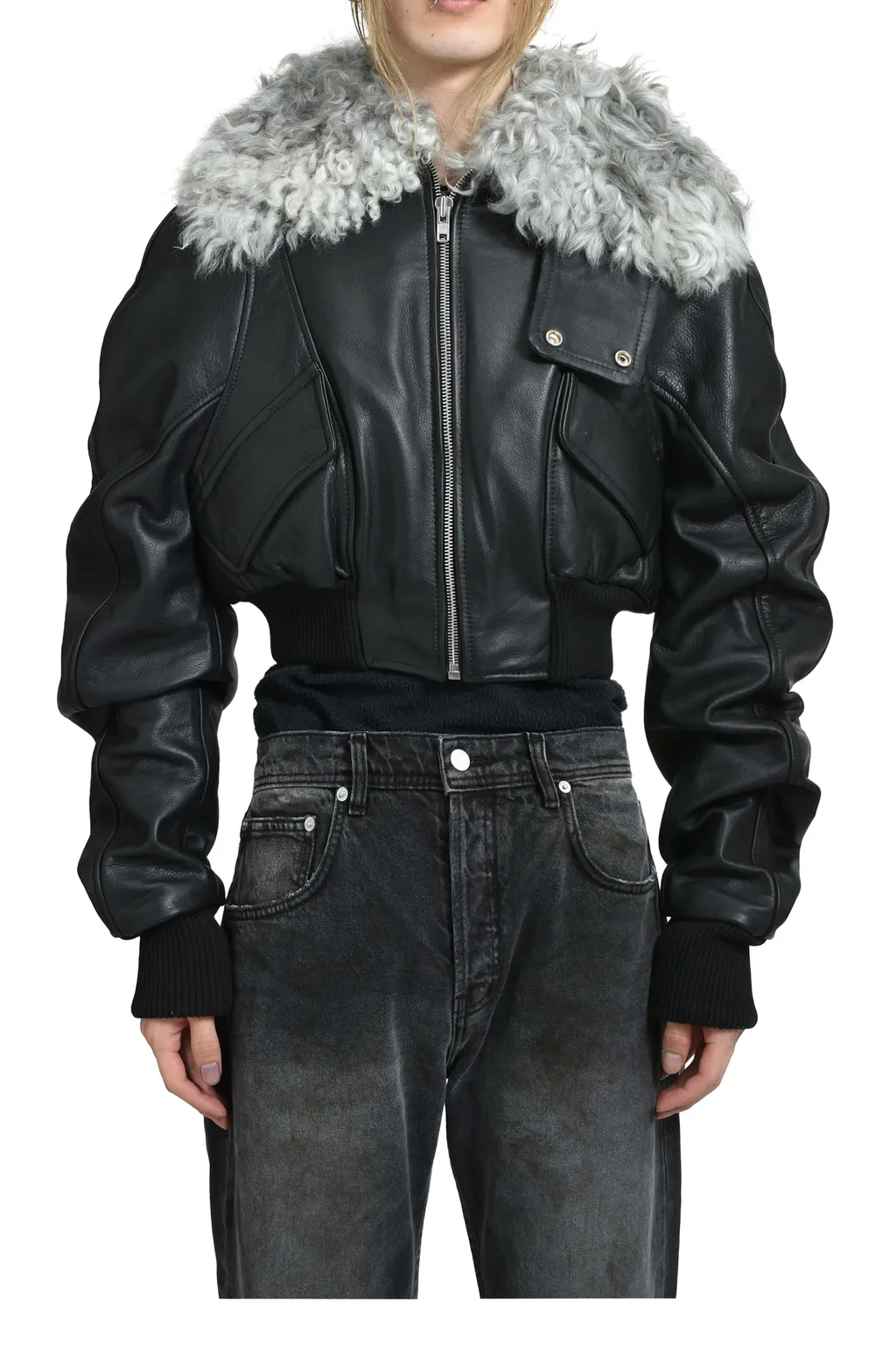 Consumer Cropped Bomber / Black