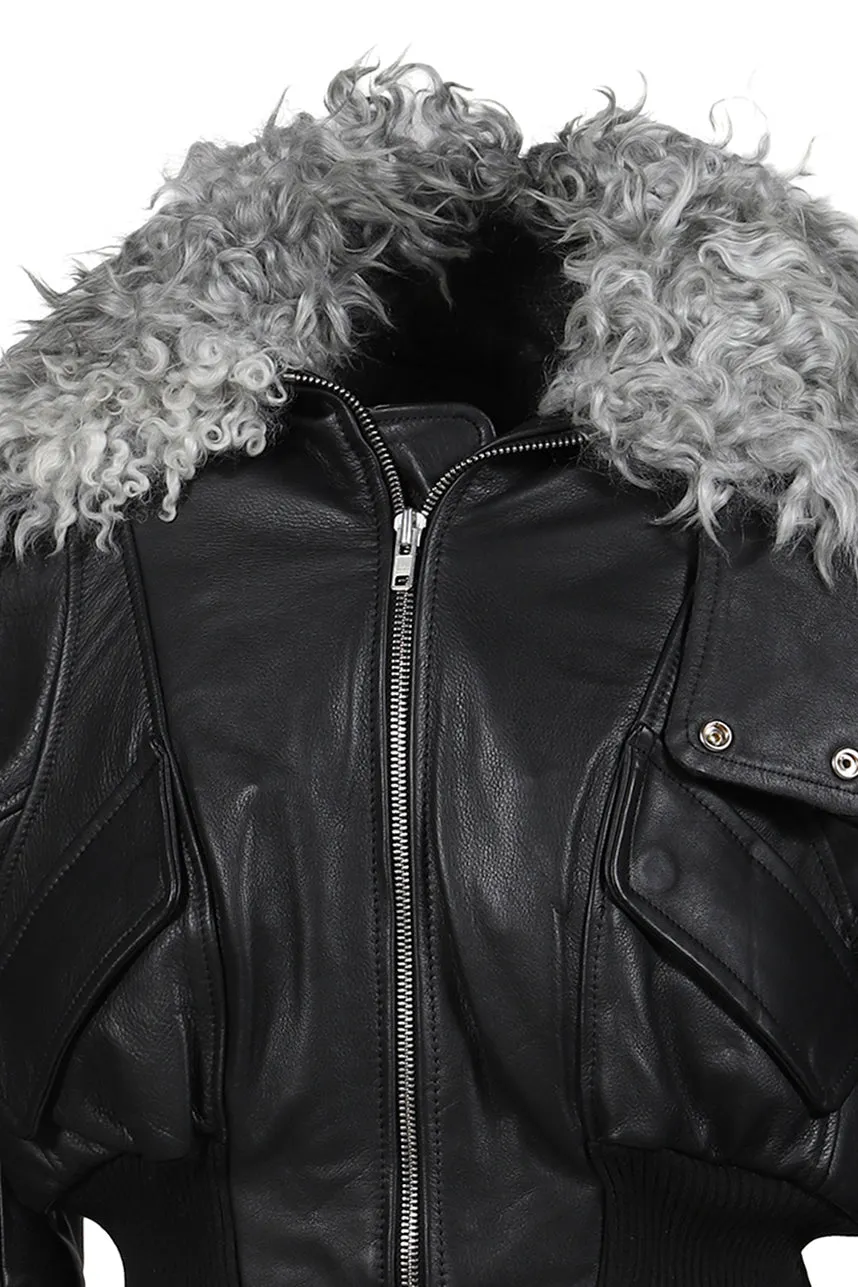 Consumer Cropped Bomber / Black