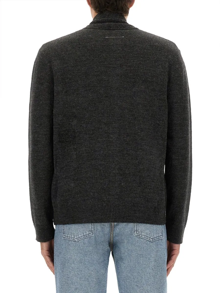 Mm6 Maison Margiela Scarf Knit Cardigan