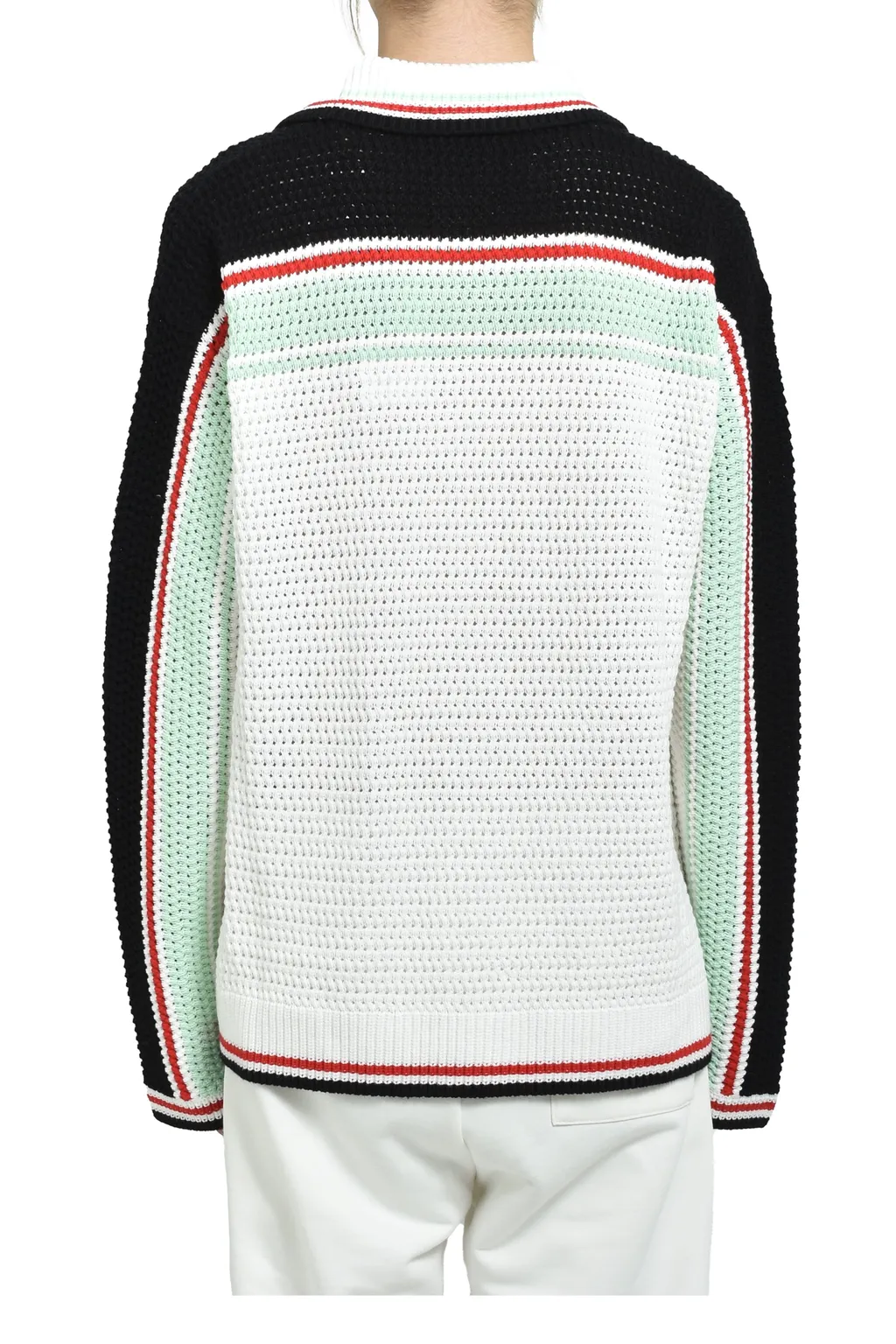 Faux Crochet Shirt / Blk Multi