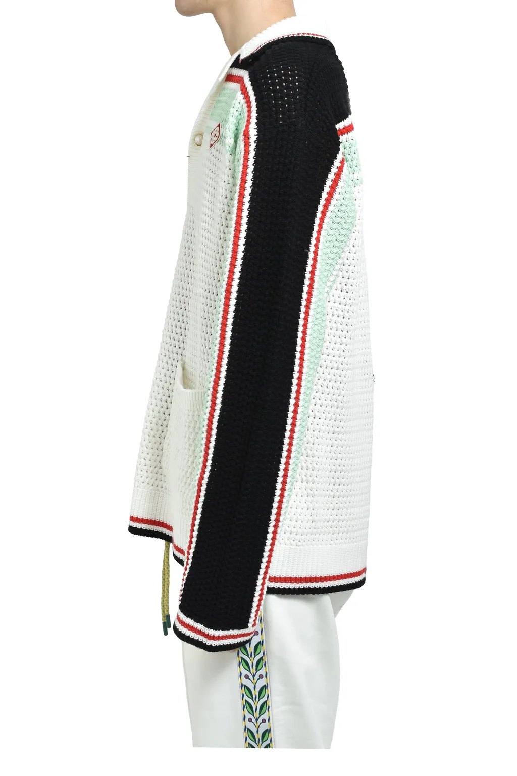 Faux Crochet Shirt / Blk Multi