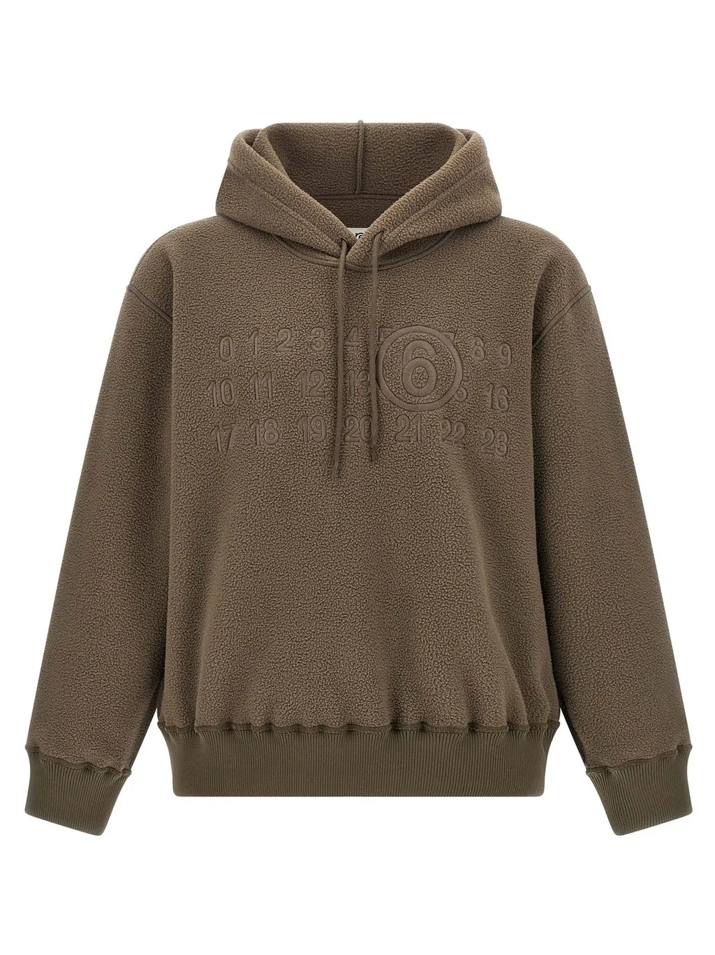 Mm6 Maison Margiela Numbers Embroidered Drawstring Hoodie