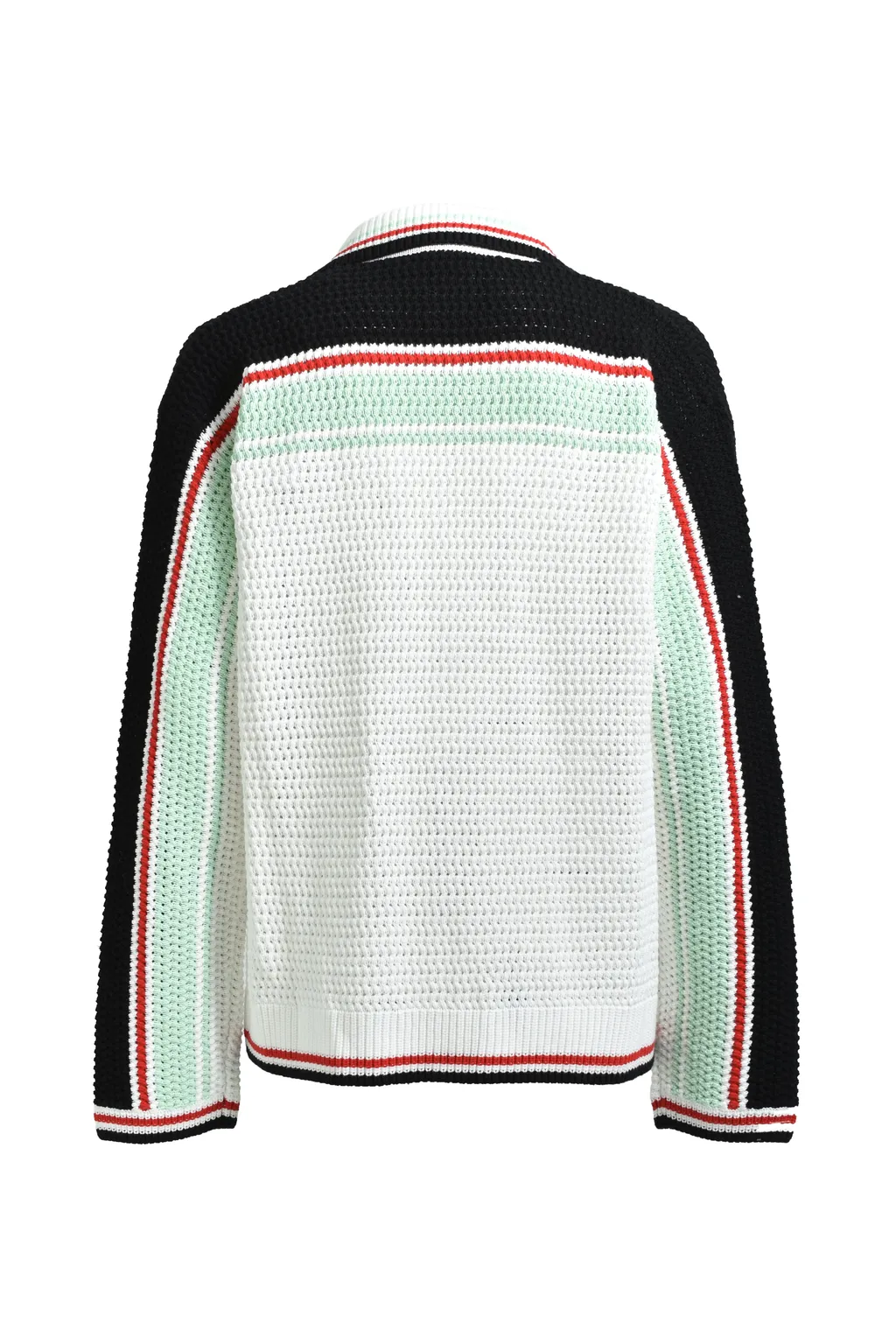 Faux Crochet Shirt / Blk Multi
