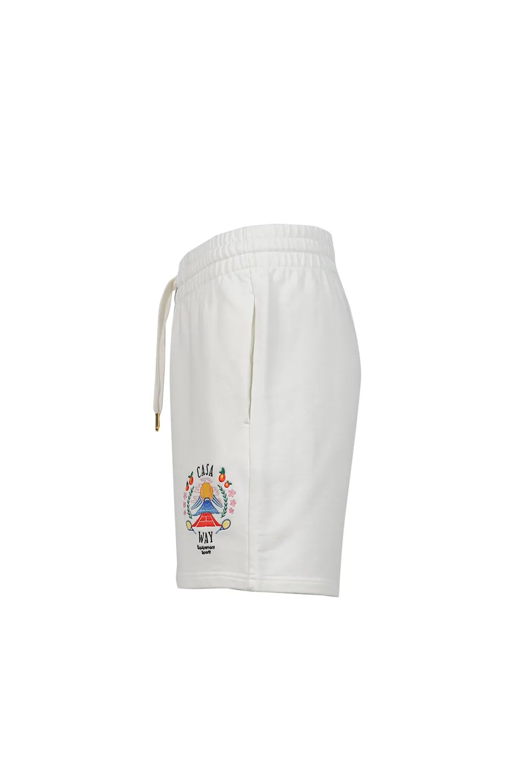 Casa Way Mountain Embroidered Sweatshorts / Wht