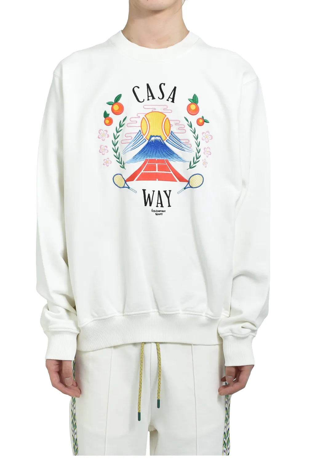 Casa Way Mountain Embroidered Sweatshirt / Wht