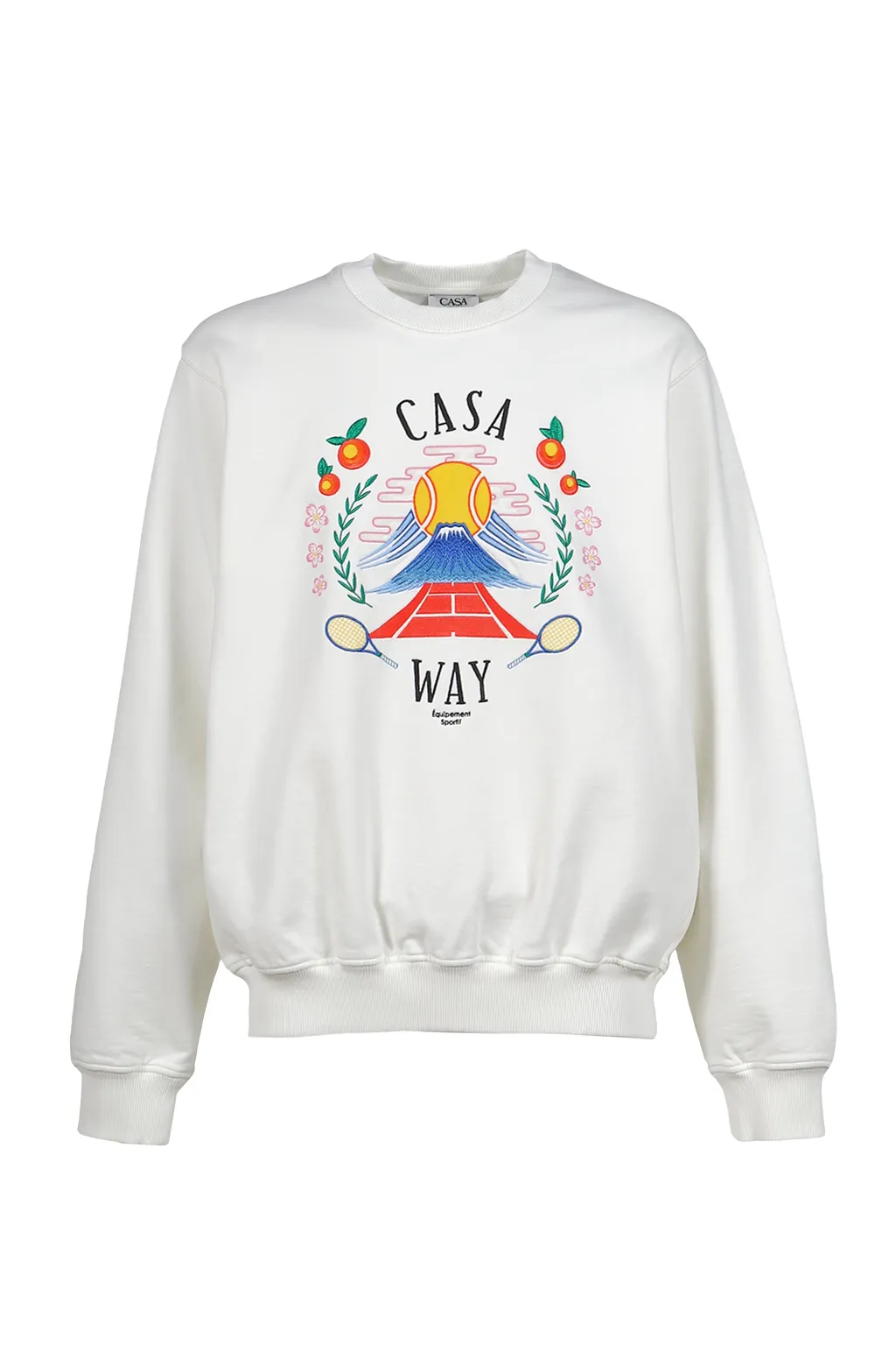 Casa Way Mountain Embroidered Sweatshirt / Wht