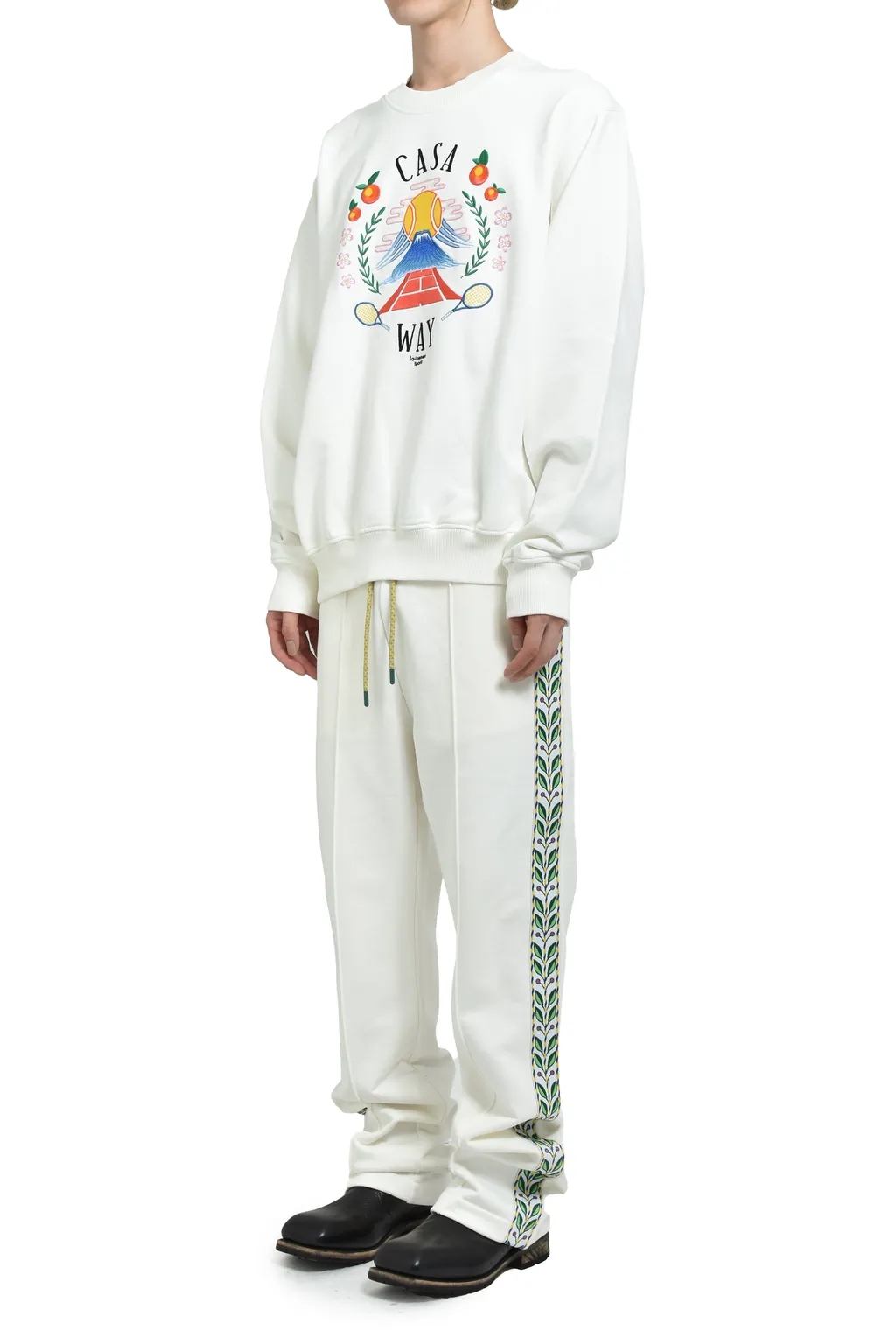 Casa Way Mountain Embroidered Sweatshirt / Wht
