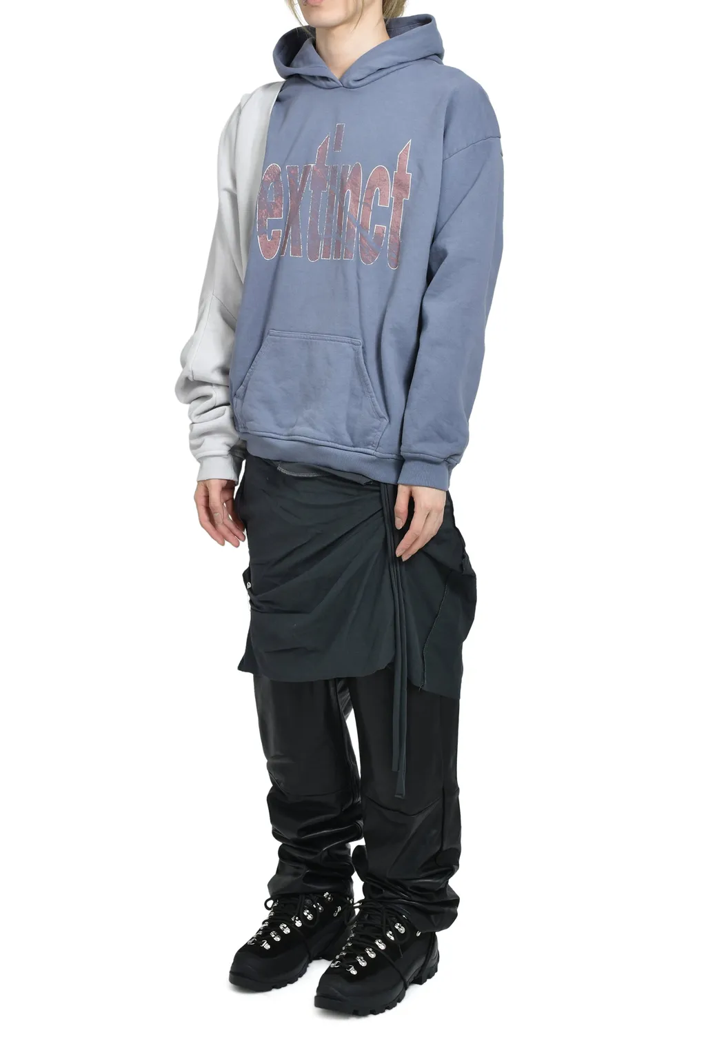 Bleached Graft Hoodie / Blu Gry
