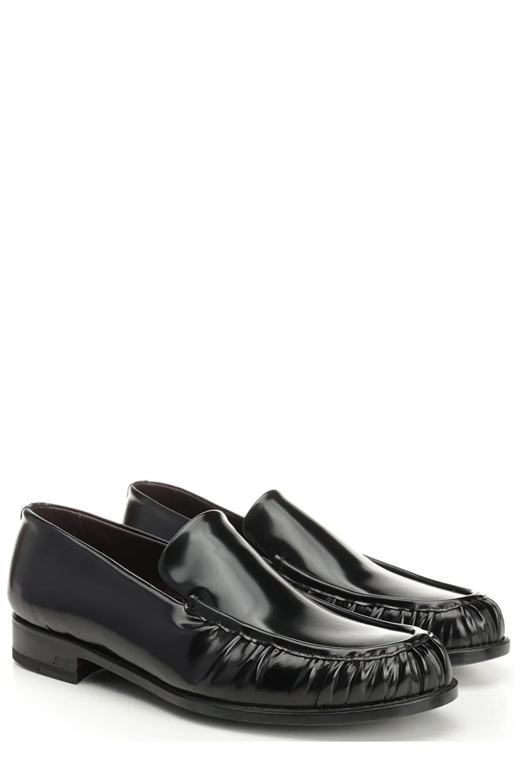 Lidfort Curled Toe Leather Loafers