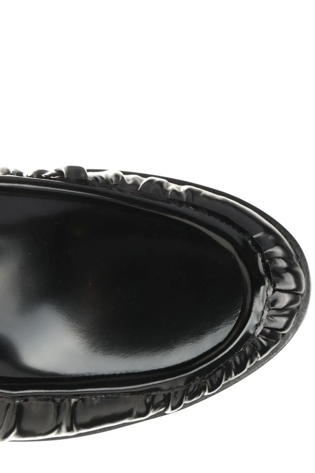 Lidfort Curled Toe Leather Loafers