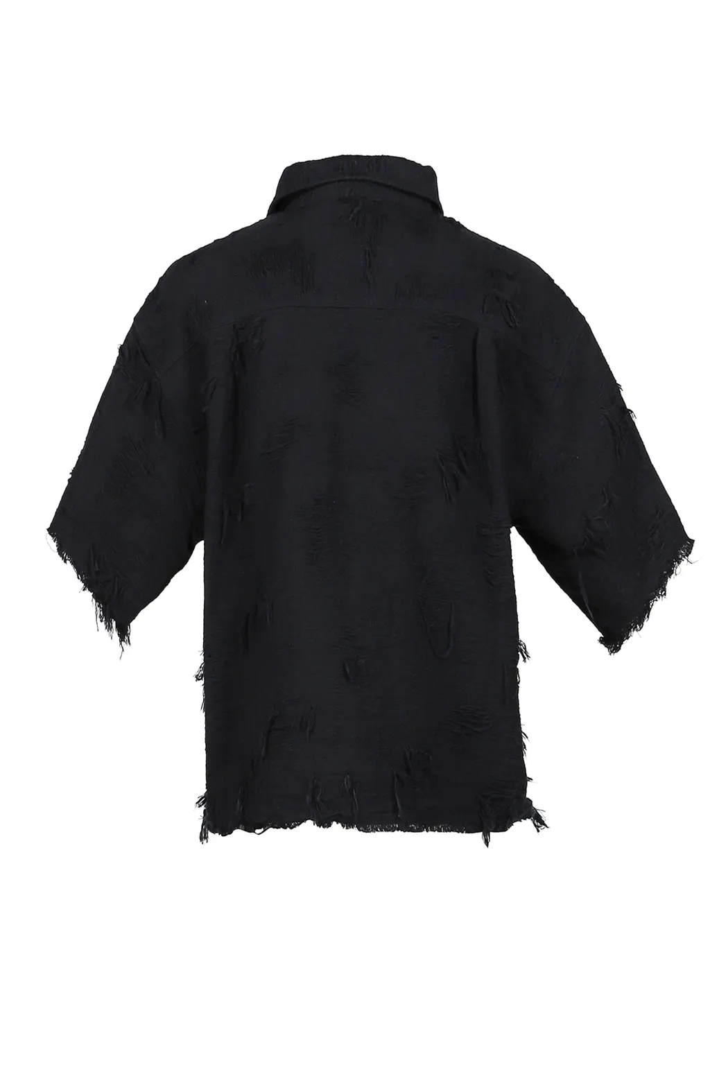 Oversized Boro Jacquard Shirts / Blk